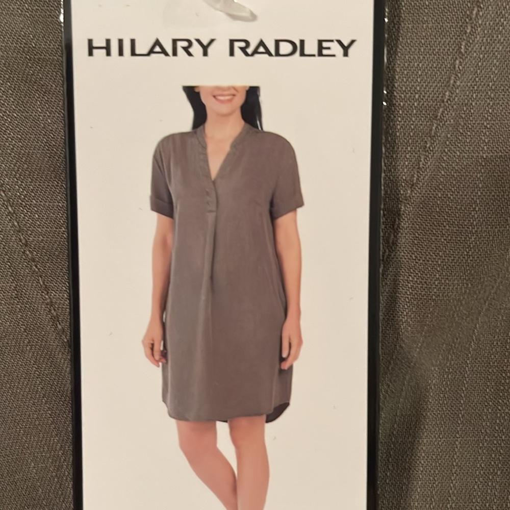 Hilary Radley Cute dress new olive green short sleave w/pockets